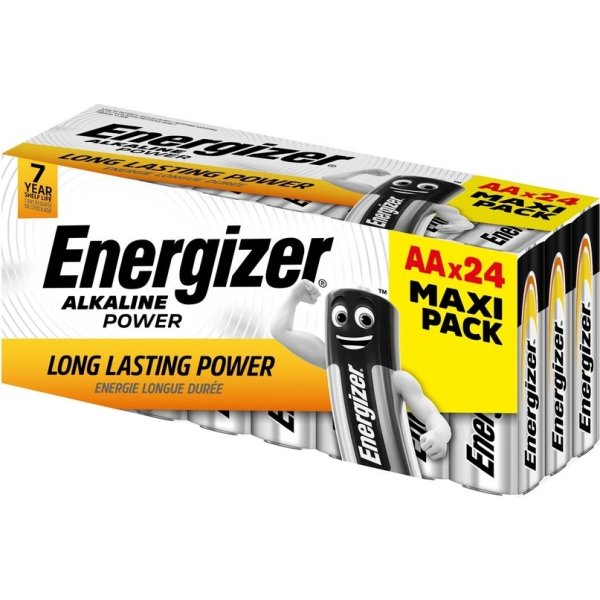Energizer Alkaline Power AA batterier, 24 stk.