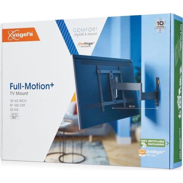 Vogel*s TV-vægbeslag, sort - full motion