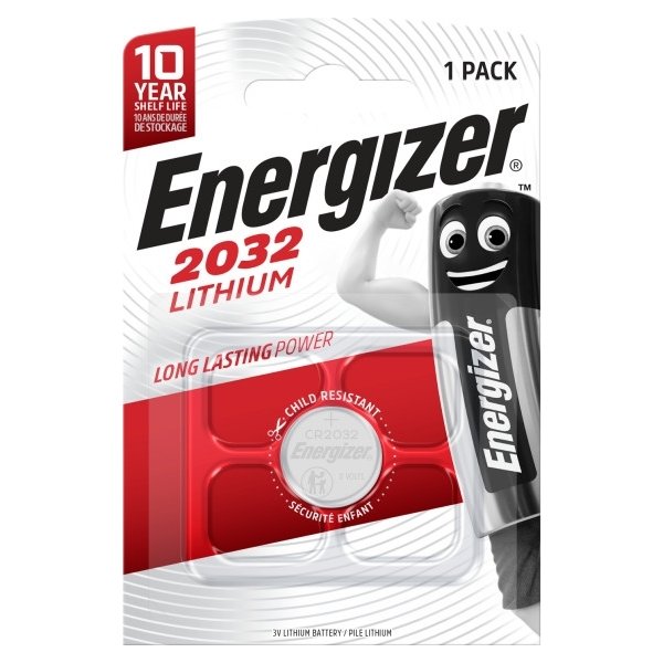 Energizer Lithium CR2032 knapcelle batteri, 1 stk.