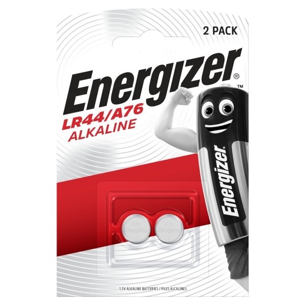 Energizer Alkaline LR44 knapcelle batteri, 2 stk.