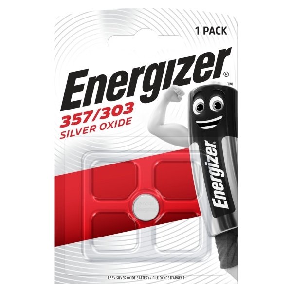 Energizer Silver Oxide 357 knapcelle batteri, 1stk