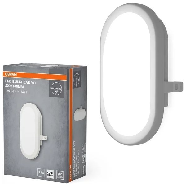 Osram LED-Væglampe, Hvid - 11W, 4000K