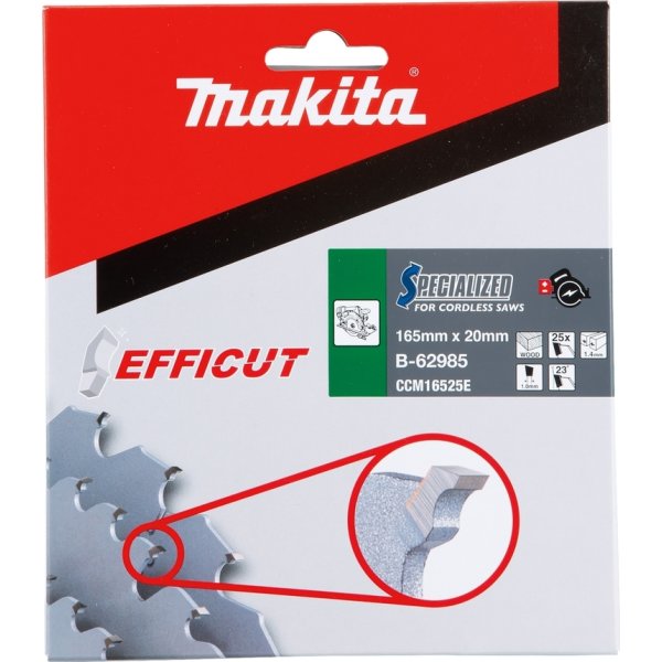 Makita Efficut-savklinge, Ø165mm, 25T