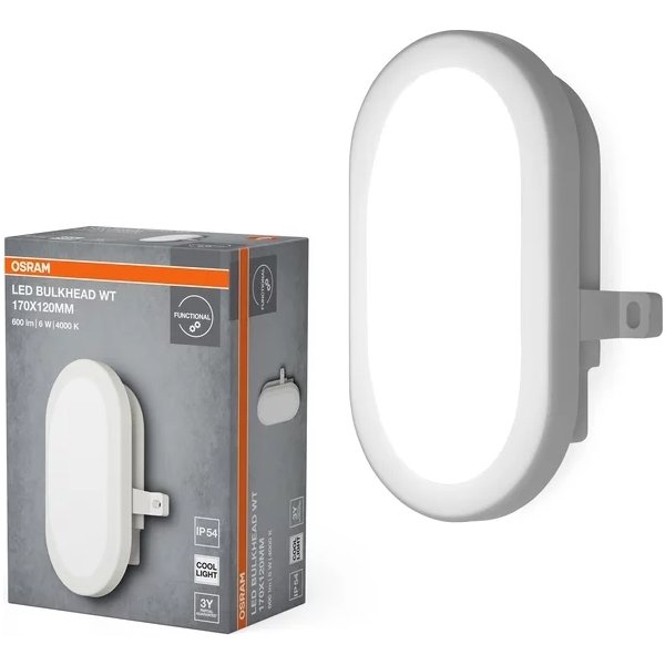Osram LED-Væglampe, hvid - 6W, 4000K