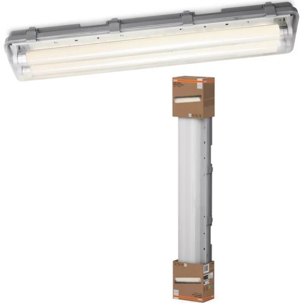Osram 2x LED-Armatur, Damptæt  - 7W, 4000K