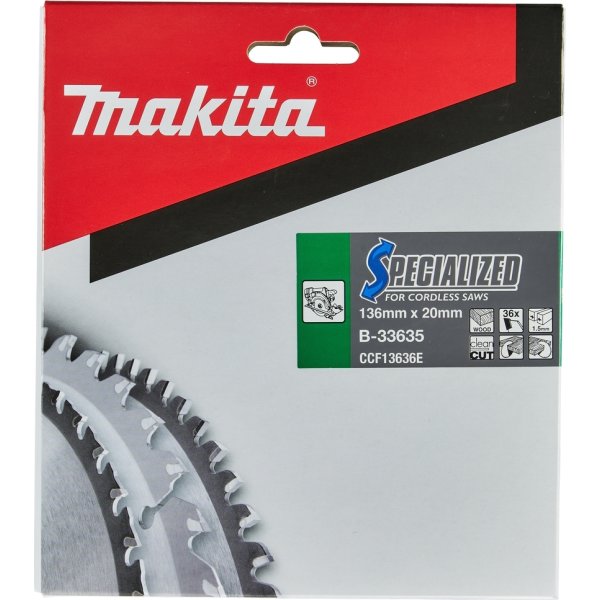 Makita HM-savklinge, Ø136mm, 36T