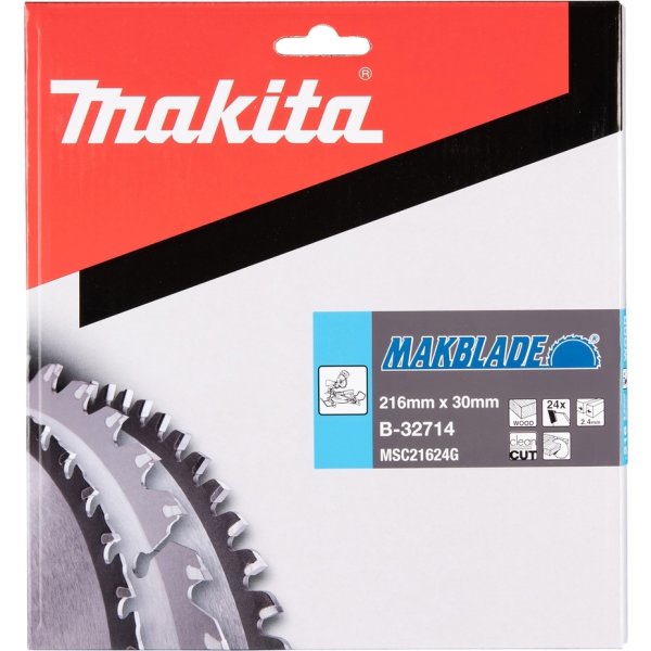 Makita HM-savklinge Ø216mm, 24T, MakBlade