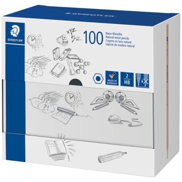 Staedtler 123 Natur Blyant | HB | 100 stk.