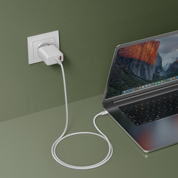 UPSTRÖM Ëssentials 65W GaN USB-A & USB-C Oplader,