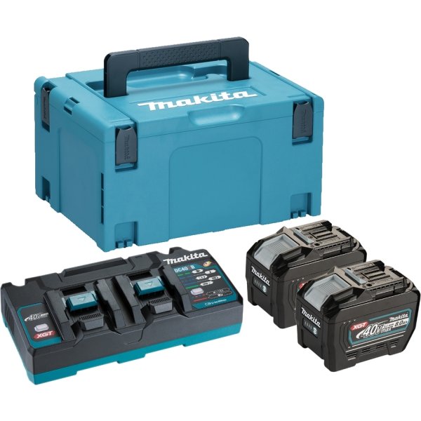 Makita Batteripakke XGT, 2 x BL4080F + DC40RB