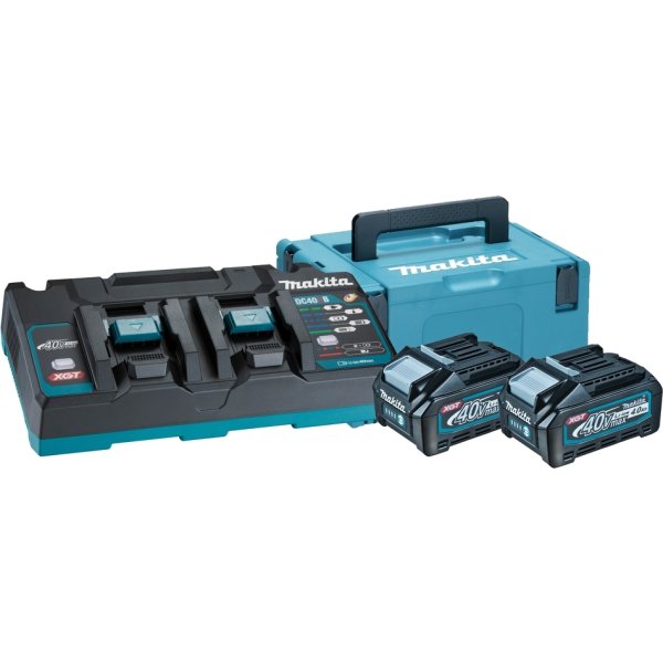 Makita Batteripakke XGT, 2 x BL4040 + DC40RB