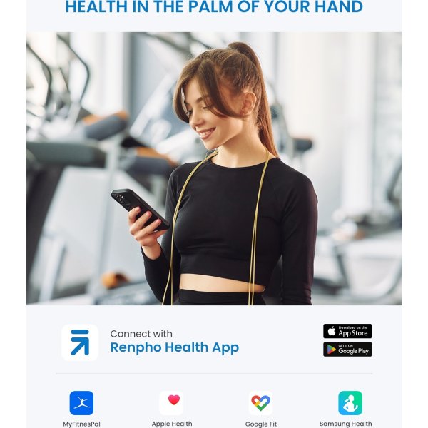 RENPHO Elis Solar 2 Smart Body vægt, sort