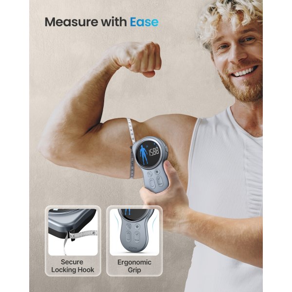 RENPHO Smart Tape Measure+ Large Round Screen