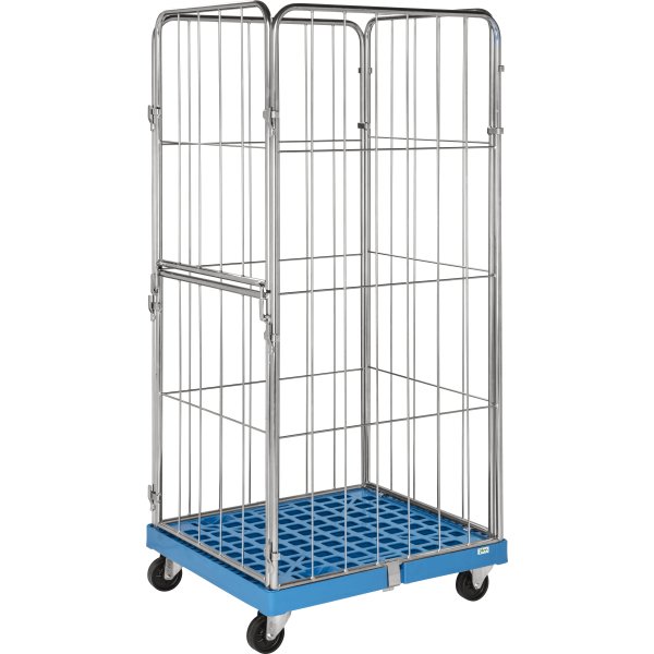 Rullecontainer med plastbund, 4 sider