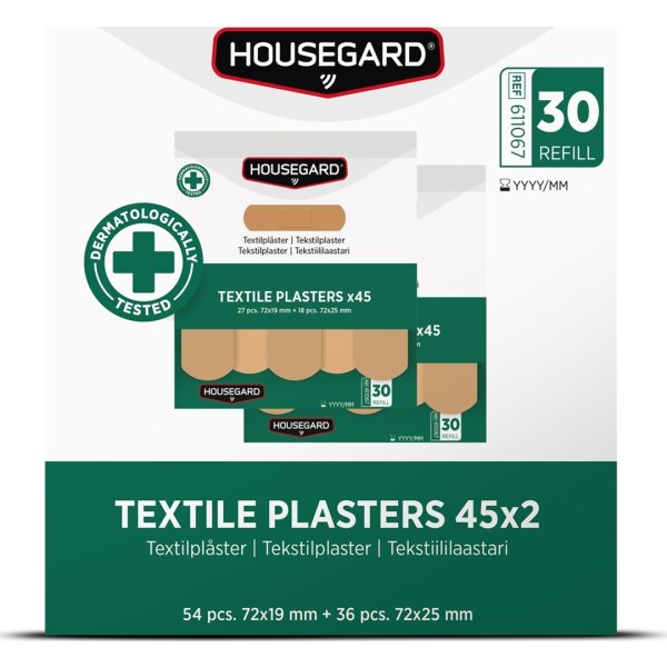 Housegard Tekstilplastre (2x45 stk)