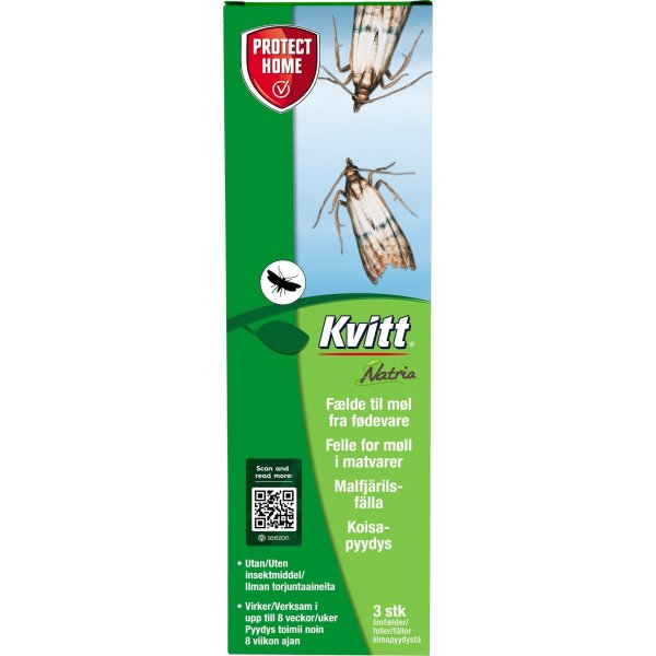 Kvitt Natria Fælde til møl fra fødevare, 3 stk.