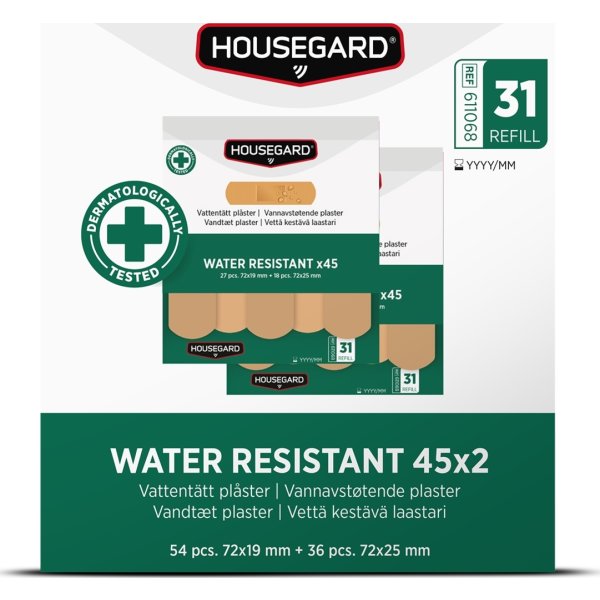 Housegard Vandafvisende plastre, (2x45 stk)