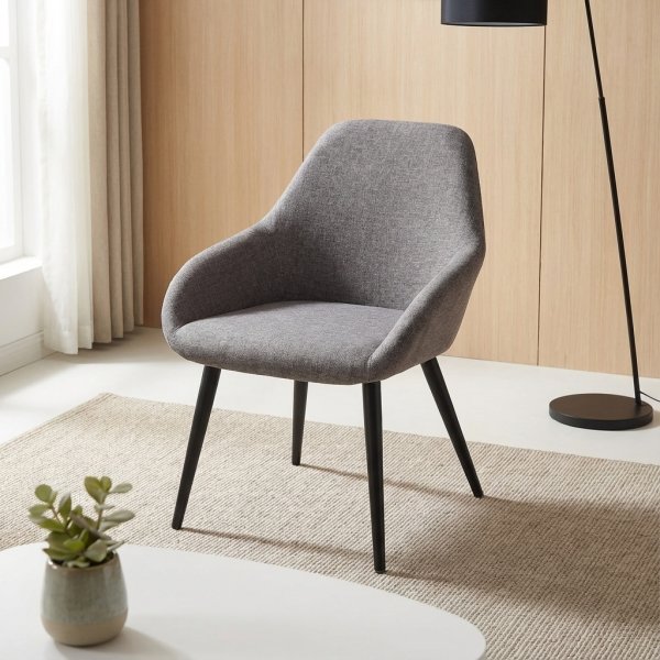 Bello Loungestol grå med sort ben