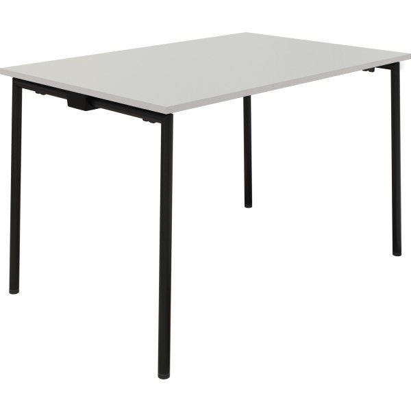 EasyFix Kantinebord 140x80 cm, Grå decor/Sort