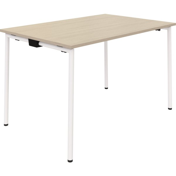 EasyFix Kantinebord 140x80 cm, Birk decor/Hvid