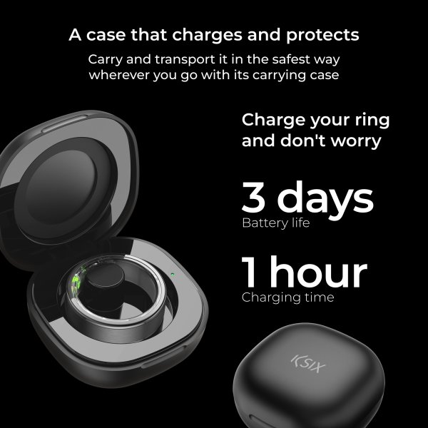 KSIX SMARTRING Black Size Small (59,0)