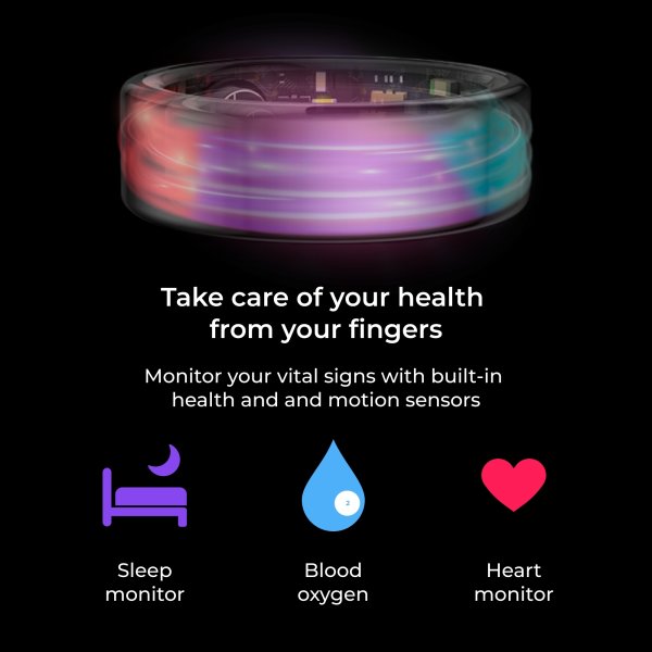 KSIX SMARTRING Black Size Small (59,0)