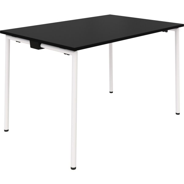 EasyFix Kantinebord 140x80 cm, Sort decor/Hvid