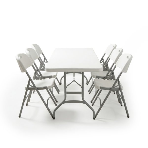 Park sæt til 6 pers. , 1 klapbord 6 klapstole