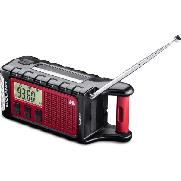 Midland Nødradio ER300 Pro, Powerbank, rød