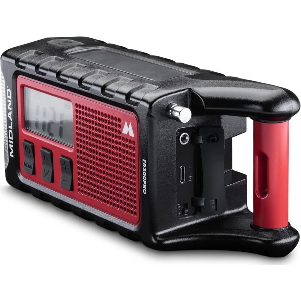 Midland Nødradio ER300 Pro, Powerbank, rød