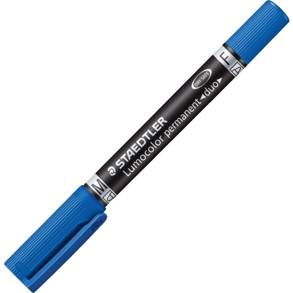 Staedtler 348 Duo Permanent Marker | Blå
