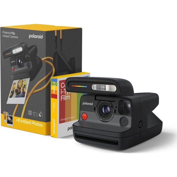 Polaroid Kamera Flip Sæt med Farvefilm, Sort