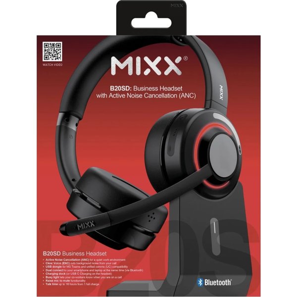 Mixx Headset Stereo B20s Trådløs Dongle UC Teams