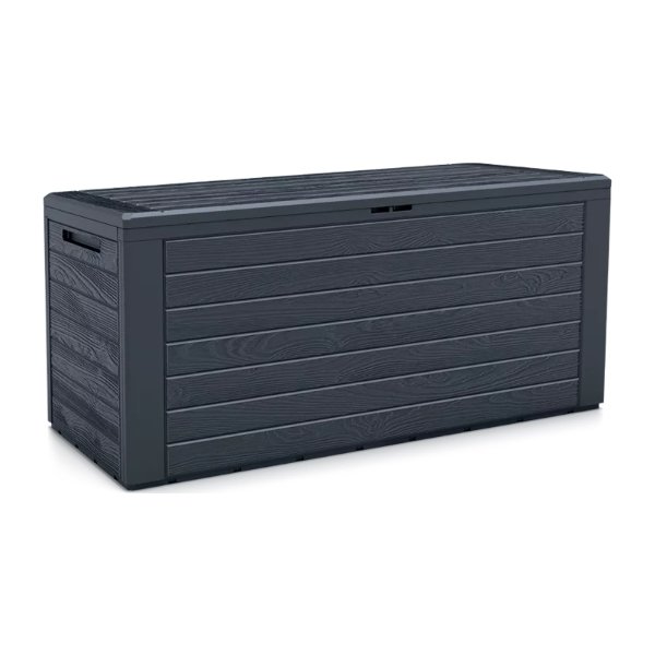 Hyndeboks Woody, plast, antracit, 116x43,8x55 cm.