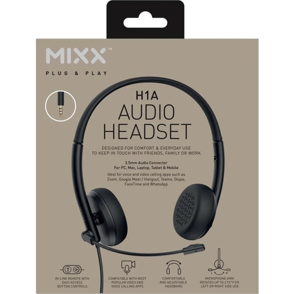 Mixx Headset Stereo/Mono H1a Kablet 3.5mm