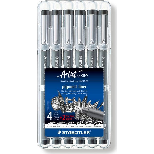 Staedtler Pigment 308 Fineliner | 6 stk.