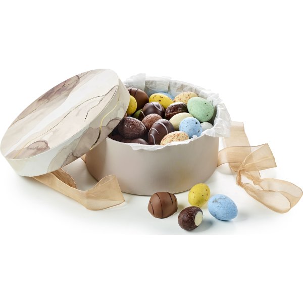 Hatteæske Brun Marmor Mixede Påskeæg, 500 g