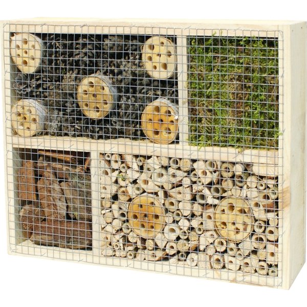 Insekthotel kasse, stor, træ
