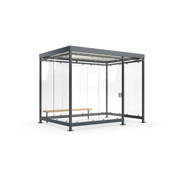 Köln Rygeskur m/bænk+askebæger, K3 d/b, forankring