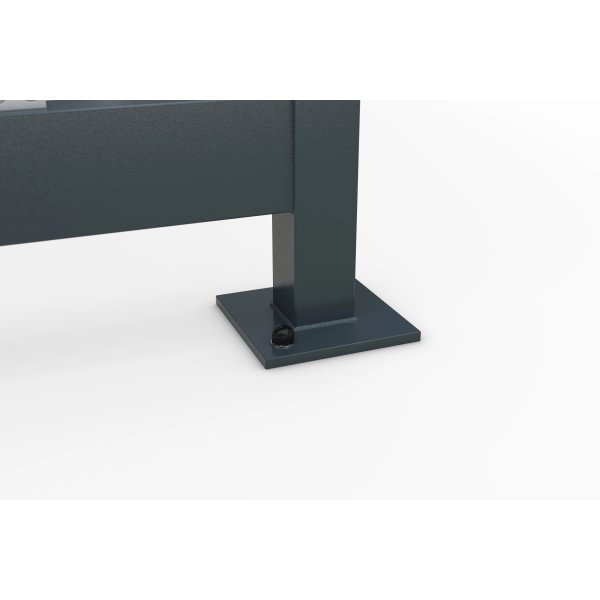 Köln Rygeskur m/bænk+askebæger, K4 d/b, forankring