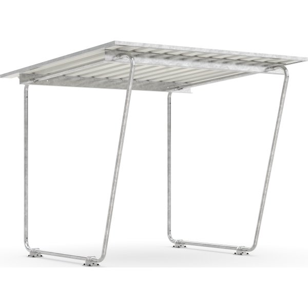 Siegen Cykelskur, S16, til forankring, galv.