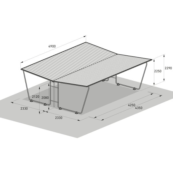 Siegen Cykelskur dobbeltside, S28, til forankring