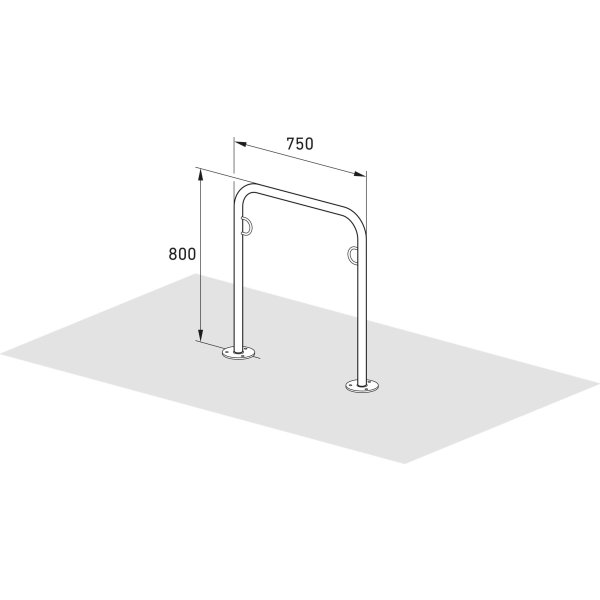 Trust Cykelstativ 11, 75x80x4,8 mm, til forankring