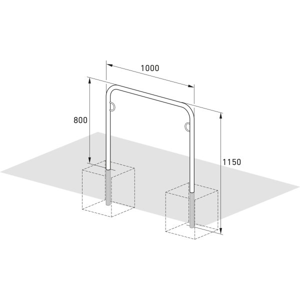 Trust Cykelstativ 20, 100x115x4,8 mm, til støbning
