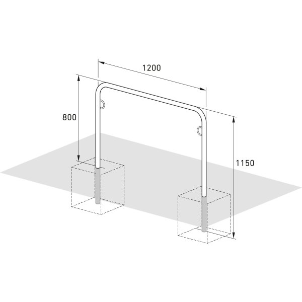 Trust Cykelstativ 30, 125x115x4,8 mm, til støbning