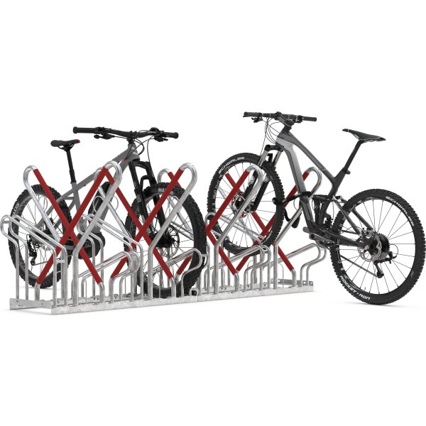 2500 XBF Cykelstativ, 2514, 4 cykler, dobbeltside