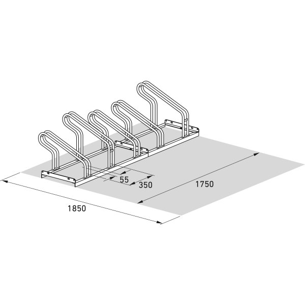 2000 Cykelstativ, 2055, 5 cykler