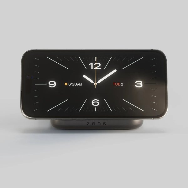 Zens Oplader Qi2 15w Magnetisk Natbord Oplader