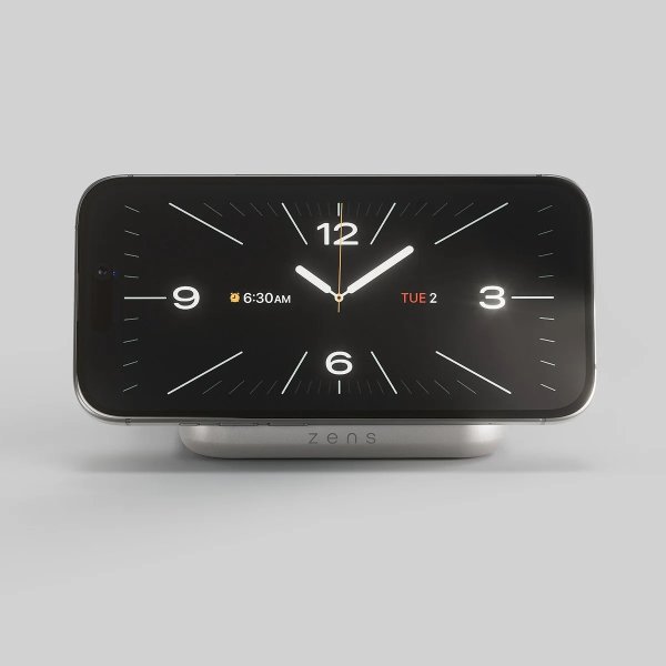 Zens Qi2 15w Magnetisk Natbord Oplader, hvid