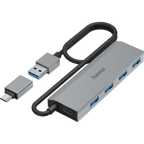 Hama Hub USB-A 3.2 4x 5 Gbit/s USB-C Adapter